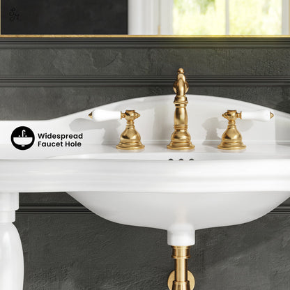 Swiss Madison Santorini 40" Rectangle 3-Hole Widespread Console Sink