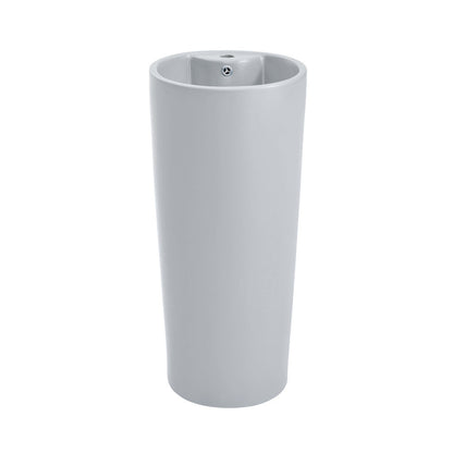 Swiss Madison Monaco Circular Basin Pedestal Sink Matte Grey