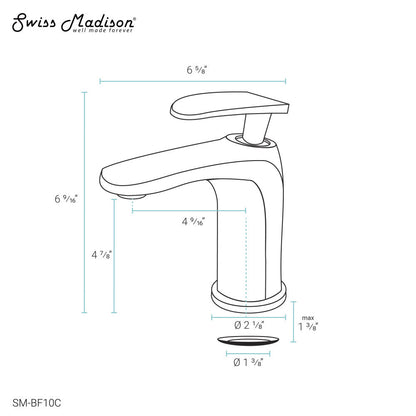 Swiss Madison Swiss Madison Well Made Forever SM-SK711-10C - Claire 24 Ceramic Console Sink Bundle