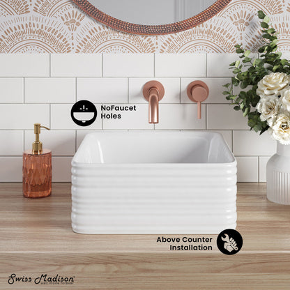 Swiss Madison Adour 14'' Vessel Sink in White