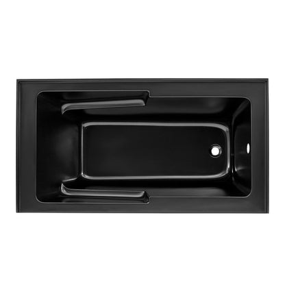 Swiss Madison Voltaire 60" x 32" Right-Hand Drain Alcove Bathtub with Apron in Matte Black