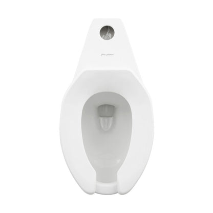 Swiss Madison Sirene Floor-Mounted Comfort Height Commercial Elongated Top Flush Spud Flushometer Toilet Bowl