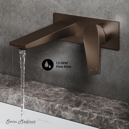 Swiss Madison Voltaire Single-Handle, Wall-Mount, Bathroom Faucet in Oil Rubbed Bronze