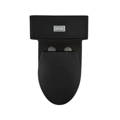 Swiss Madison Voltaire One-Piece Elongated Toilet Dual-Flush 1.1/1.6 gpf in Matte Black