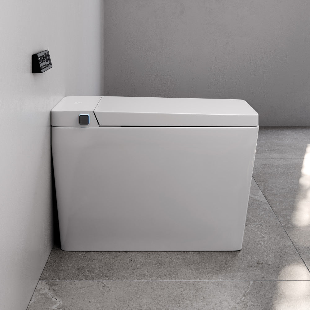 Swiss Madison Concorde Smart One-Piece 1.28 GPF Single Top Flush Toilet in Glossy White
