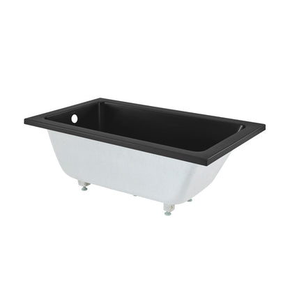 Swiss Madison Voltaire 54" x 30" Reversible Drain Drop-In Bathtub in Matte Black