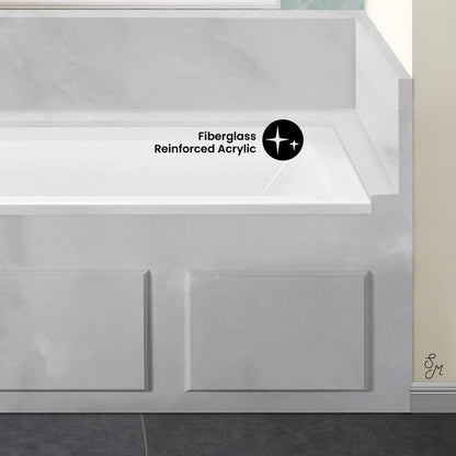 Swiss Madison Voltaire 60" x 32" Left-Hand Drain Alcove Bathtub