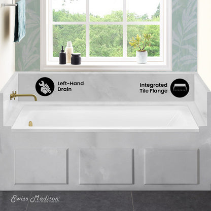 Swiss Madison Voltaire 60" x 32" Left-Hand Drain Alcove Bathtub