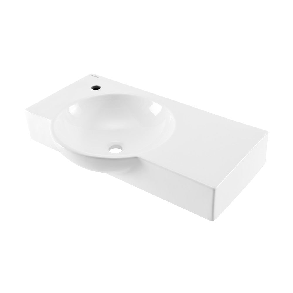 Swiss Madison Chateau 30" Left Side Faucet Wall-Mount Bathroom Sink