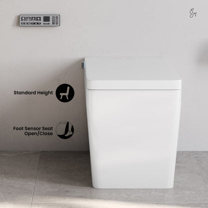 Swiss Madison Concorde Smart One-Piece 1.28 GPF Single Top Flush Toilet in Glossy White