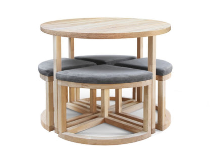 Maxima House MIRAGE-R Dining Set with 6 Stools