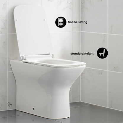 Swiss Madison Carre Back-To-Wall Square Toilet Bowl