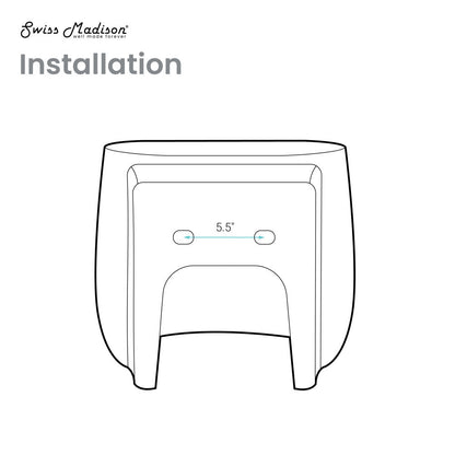 Swiss Madison Ivy Wall-Mount Sink in Matte Black