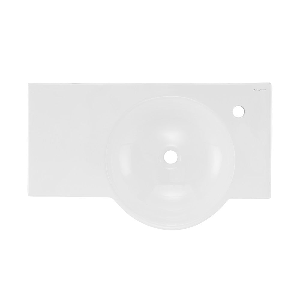 Swiss Madison Chateau 30" Right Side Faucet Wall-Mount Bathroom Sink