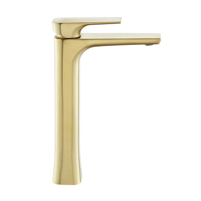 Swiss Madison Monaco Single Hole, Single-Handle, High Arc Bathroom Faucet in Brushed Gold