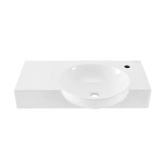 Swiss Madison Chateau 30" Right Side Faucet Wall-Mount Bathroom Sink