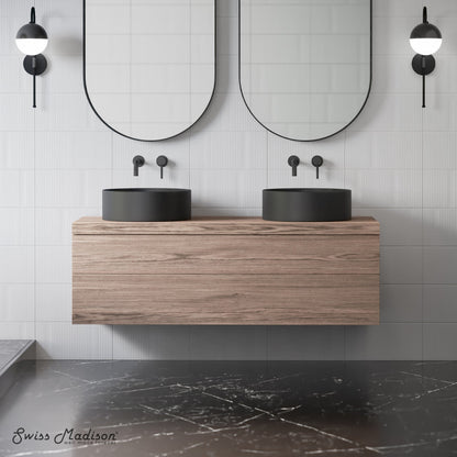 Swiss Madison Beau 16.5" Round Vessel Bathroom Sink in Matte Black
