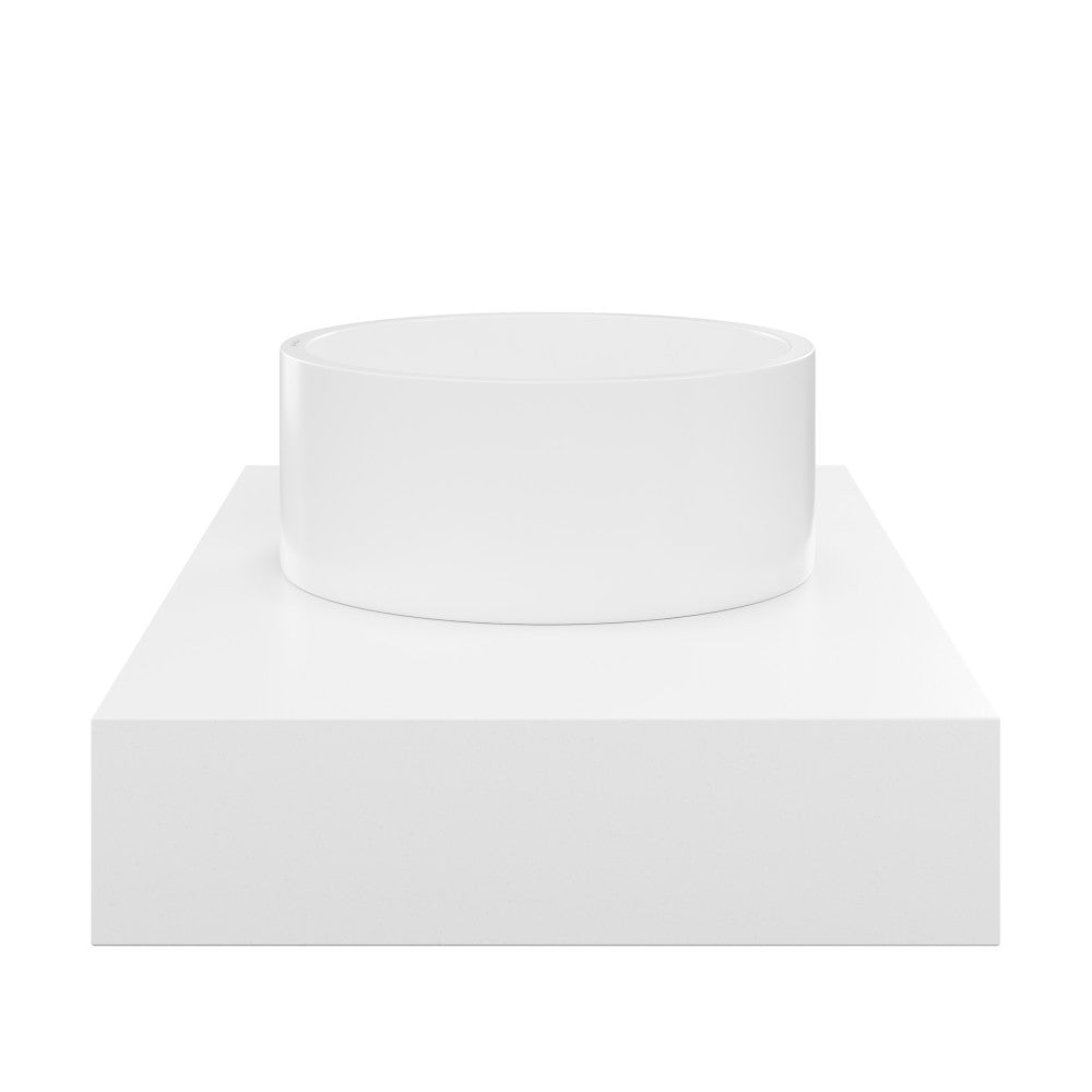 Swiss Madison Monaco 36" Floating Bathroom Shelf with Vessel Sink in Glossy White