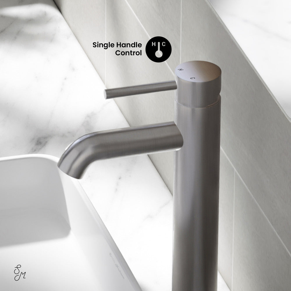 Swiss Madison Ivy Single Hole, Single-Handle, High Arc Bathroom Faucet in Brushed Nickel