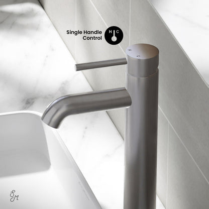 Swiss Madison Ivy Single Hole, Single-Handle, High Arc Bathroom Faucet in Brushed Nickel