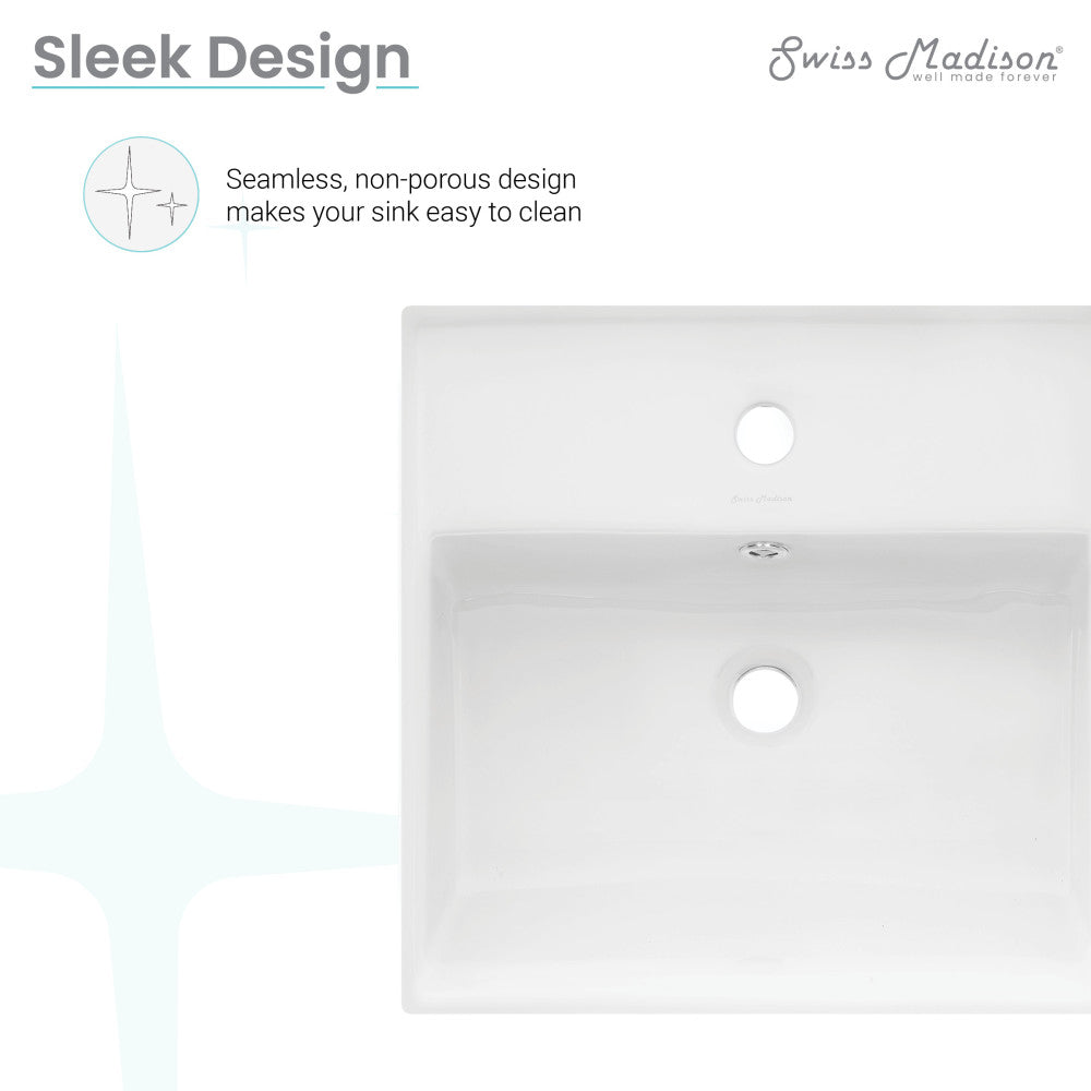 Swiss Madison Claire Compact Ceramic Wall hung Sink