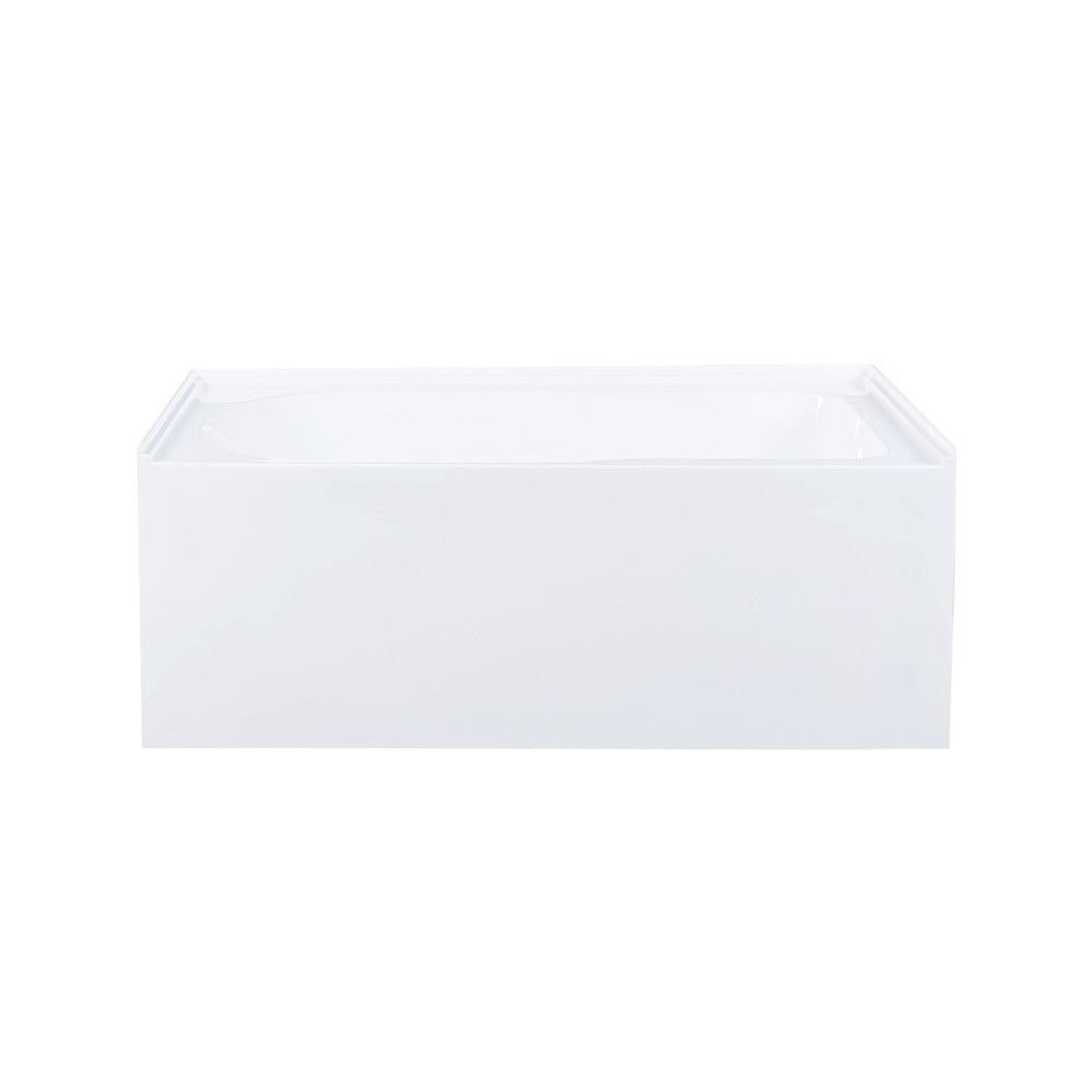 Swiss Madison Voltaire 54 x 30 Skirted Right Drain Soaking Alcove Bathtub in Glossy White with Integrated Armrest