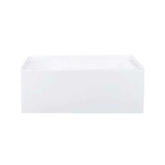 Swiss Madison Voltaire 54 x 30 Skirted Right Drain Soaking Alcove Bathtub in Glossy White with Integrated Armrest