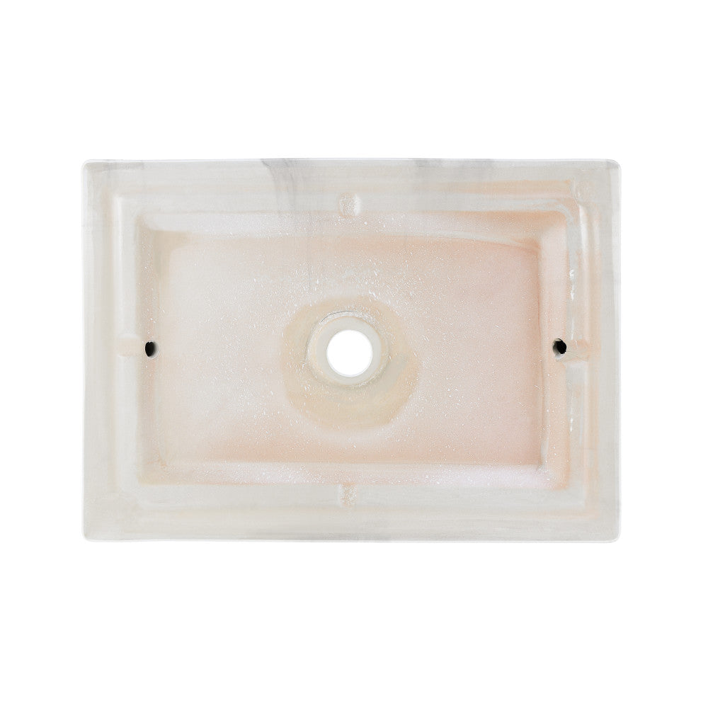 Swiss Madison Voltaire 22" Ceramic Vessel Bathroom Sink in White Marble