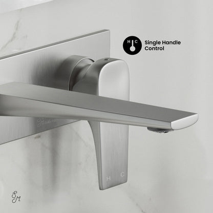 Swiss Madison Monaco Single-Handle, Wall-Mount, Bathroom Faucet in Brushed Nickel
