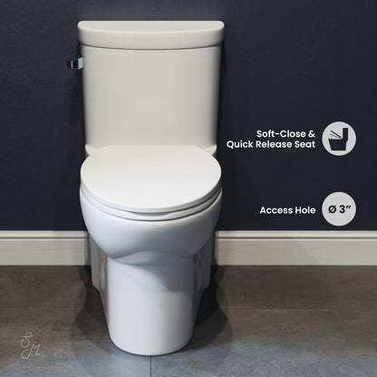Swiss Madison Sublime One-Piece Elongated Left Side Flush Handle Toilet 1.28 gpf