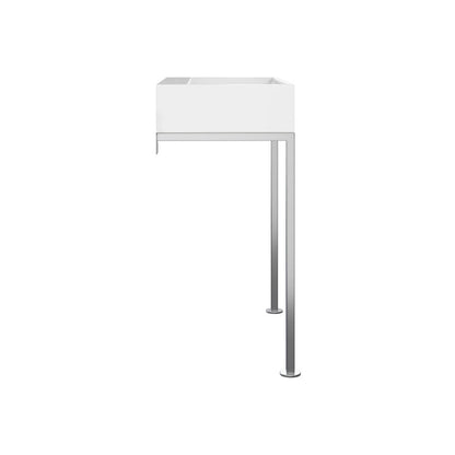 Swiss Madison Concorde 30" Rectangle Console Sink with Matte Silver Legs