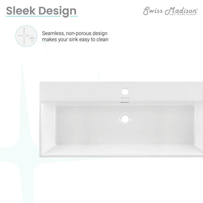 Swiss Madison Claire 40" Rectangle Wall-Mount Bathroom Sink
