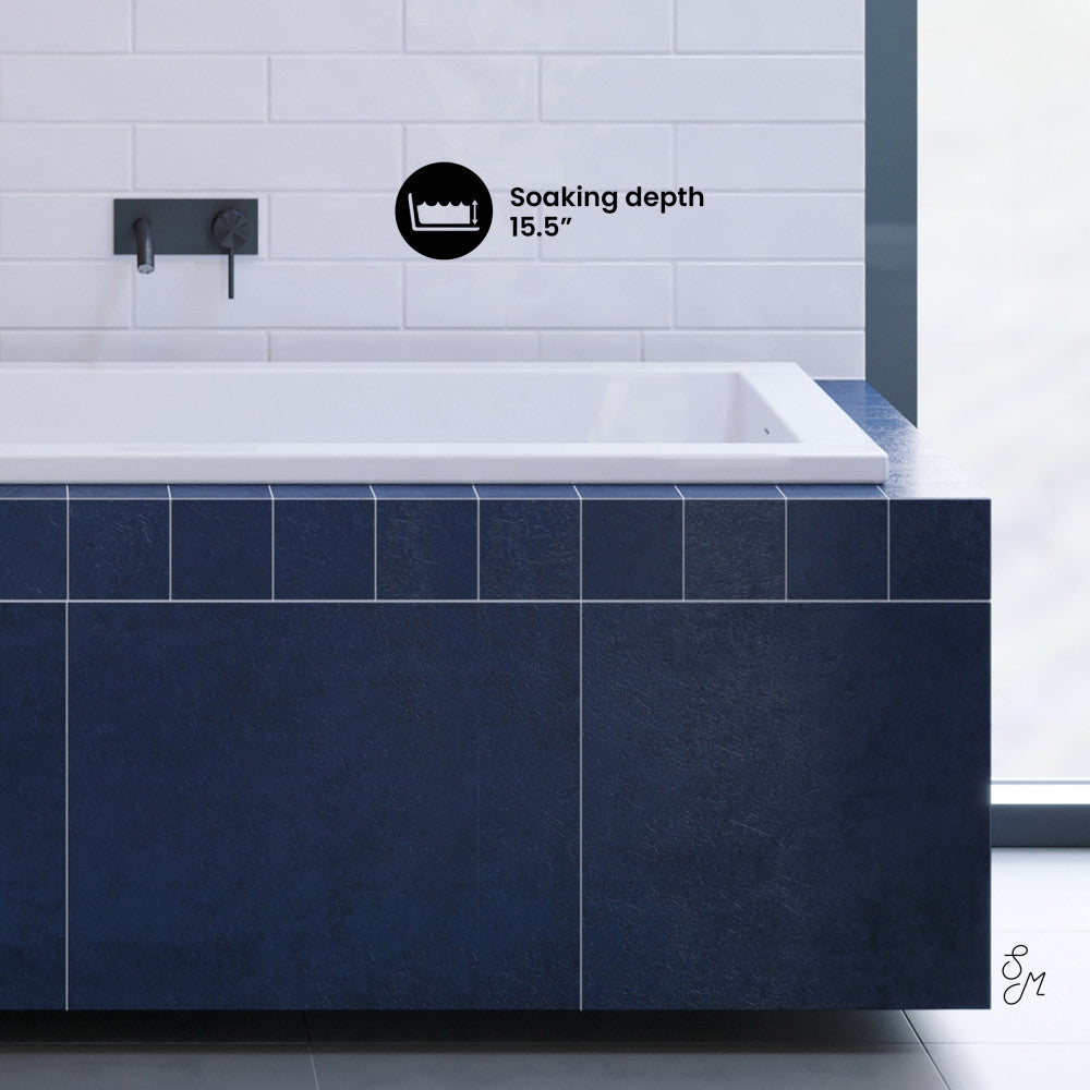 Swiss Madison Voltaire 72" x 36" Reversible Drain Drop-In Bathtub