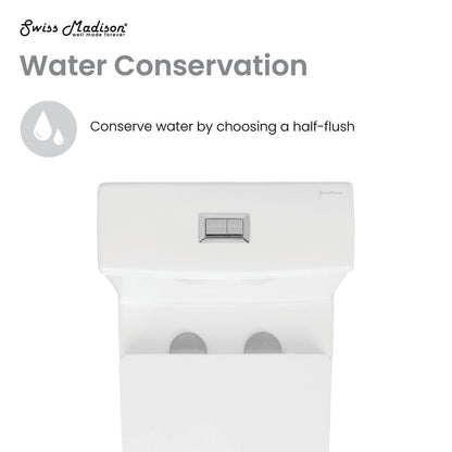 Swiss Madison Dreux One Piece Elongated Dual Flush Toilet with 0.95/1.26 GPF