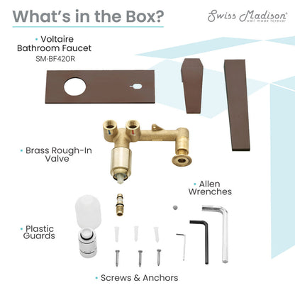 Swiss Madison Voltaire Single-Handle, Wall-Mount, Bathroom Faucet in Oil Rubbed Bronze