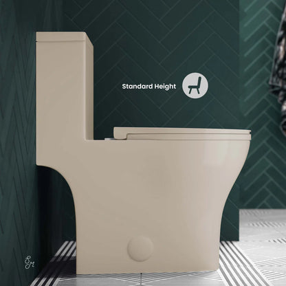 Swiss Madison Sublime III One-Piece Round Toilet Vortex™ Dual-Flush 0.95/1.26 gpf in Bisque