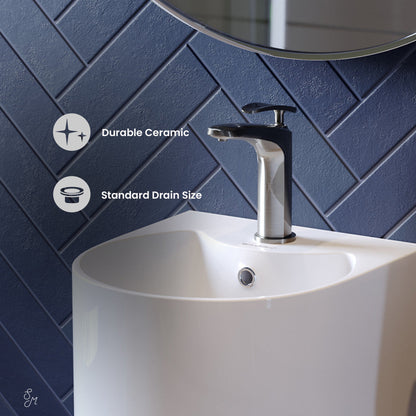 Swiss Madison Sublime Rounded Basin Pedestal sink