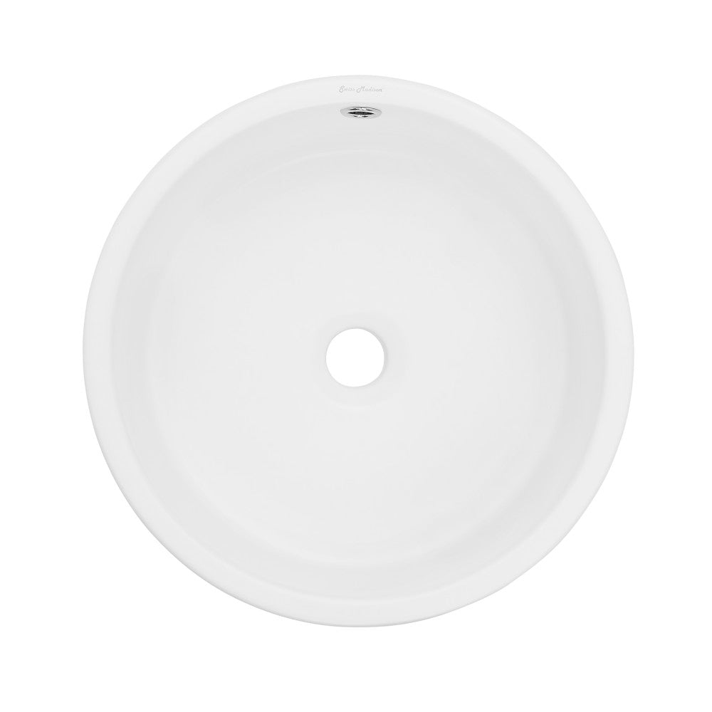 Swiss Madison Monaco 16.5” Round Vessel Sink in Matte White