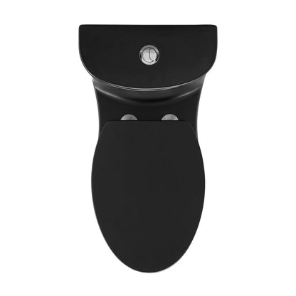 Swiss Madison Sublime One-Piece Elongated Toilet Dual-Flush in Matte Black 1.1/1.6 gpf