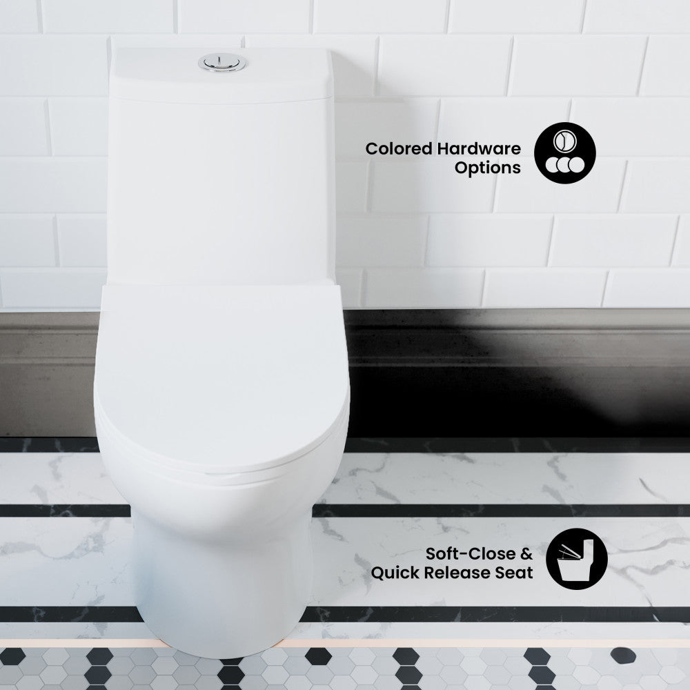 Swiss Madison Ivy One-Piece Toilet, 10" Rough-in 1.1/1.6 gpf