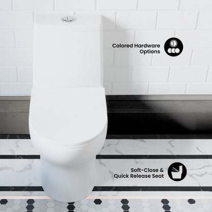Swiss Madison Ivy One-Piece Toilet, 10" Rough-in 1.1/1.6 gpf