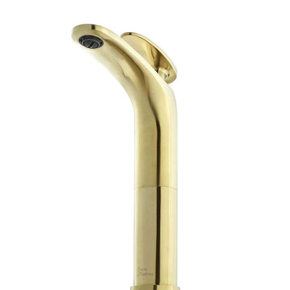 Swiss Madison Sublime Single Hole, Single-Handle, High Arc Bathroom Faucet in Brushed Gold
