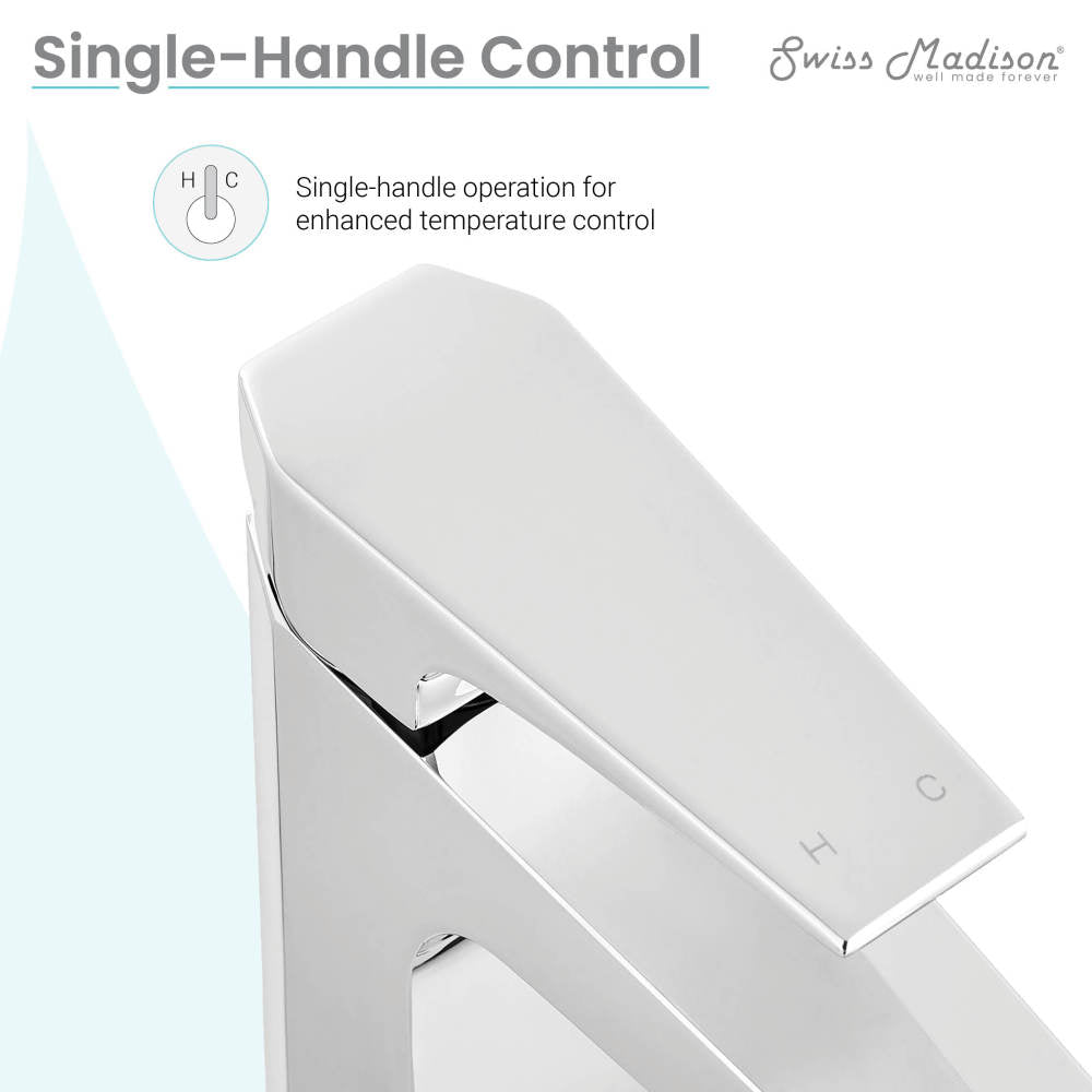 Swiss Madison Voltaire Single Hole, Single-Handle, High Arc Bathroom Faucet in Chrome