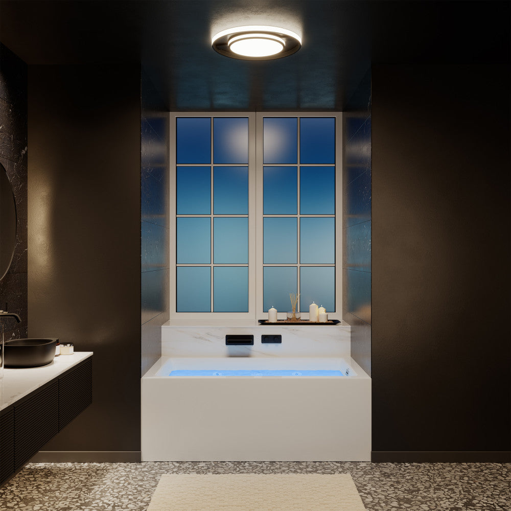 Swiss Madison Avancer 60" x 36" Right-Hand Drain Rectangular Alcove Whirlpool Bathtub with Apron