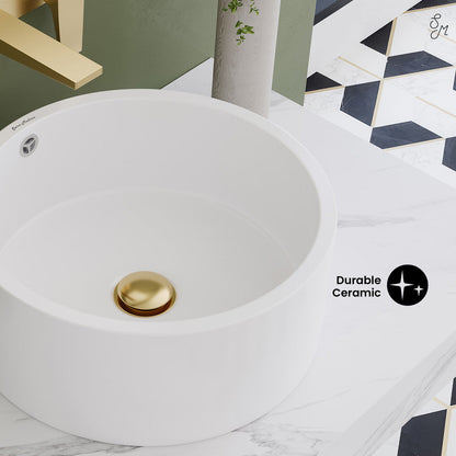 Swiss Madison Monaco 36" Floating Bathroom Shelf with Vessel Sink in White Marble