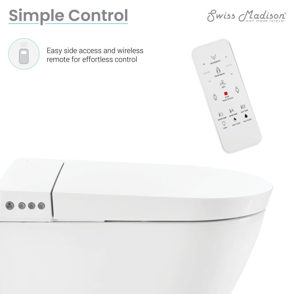 Swiss Madison Hugo Smart Wall-Hung Toilet with Bidet Bundle