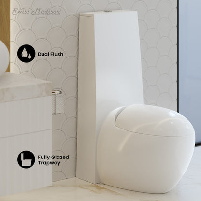Swiss Madison Plaisir One-Piece Elongated Toilet Dual-Flush 1.1/1.6 gpf