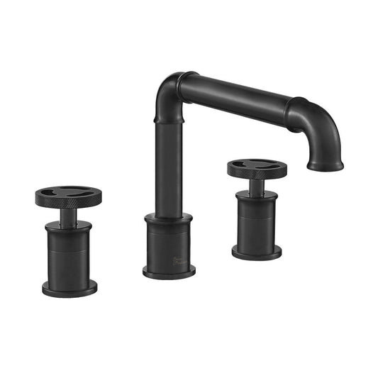 Swiss Madison Avallon 8 in. Widespread, 2-Handle Wheel, Bathroom Faucet in Matte Black