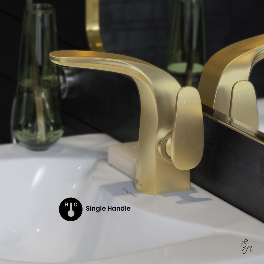 Swiss Madison Chateau Single Hole, Single-Handle, Bathroom Faucet in Brushed Gold