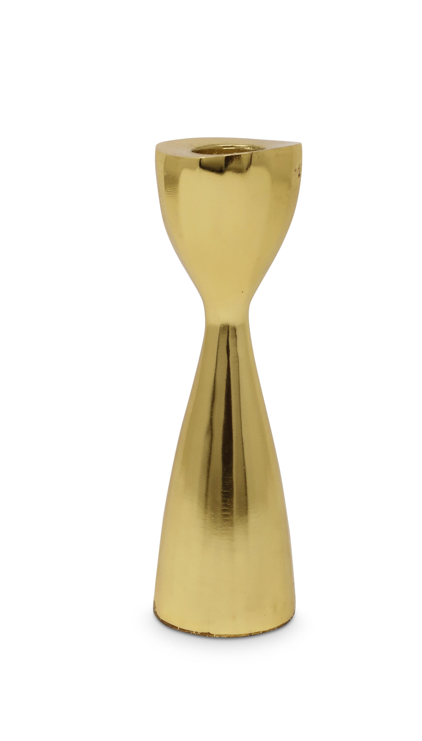 Tabselect Home Line 6" Gold Stainless Steel Tabletop Taper Candlestick